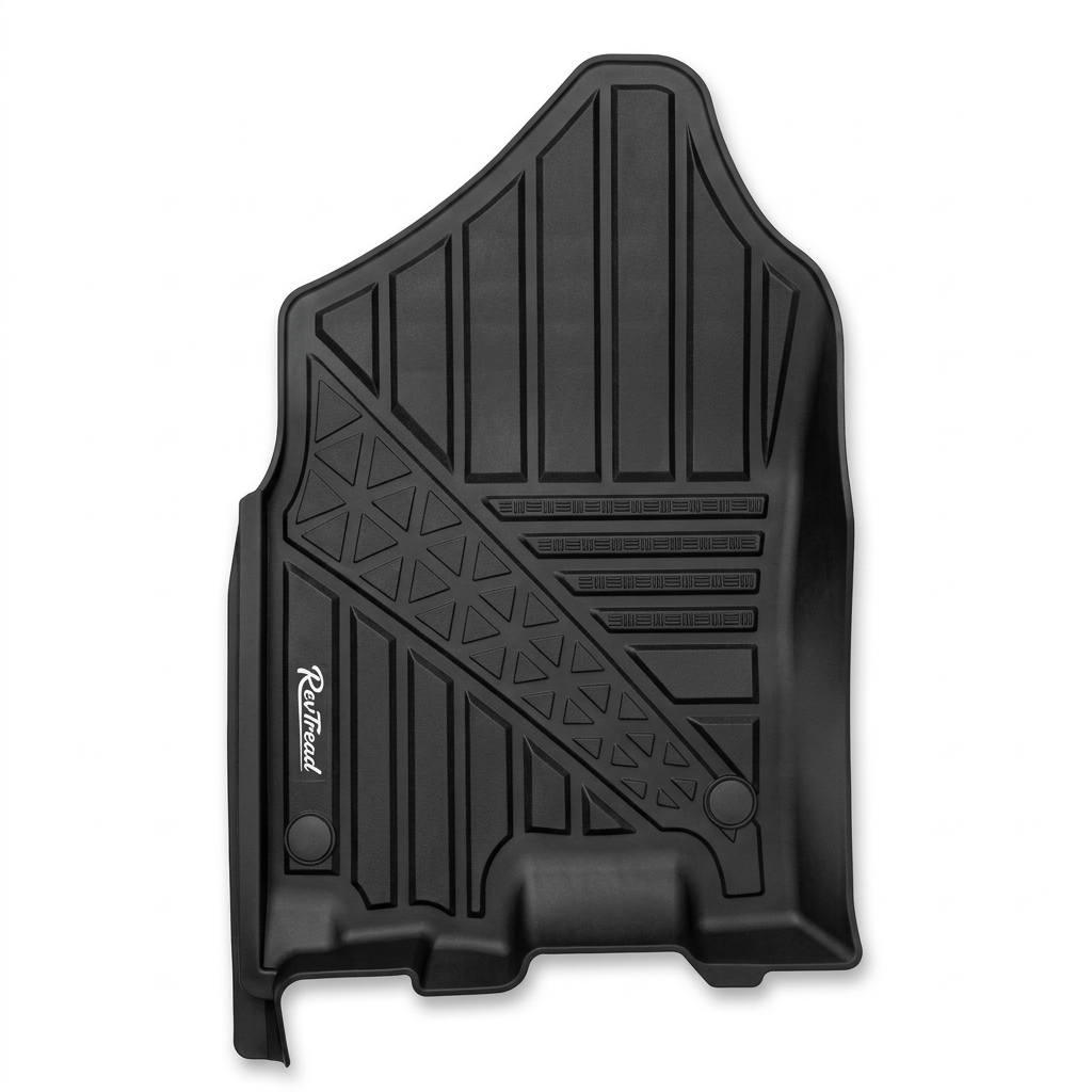 RevTread Ram 1500 driver-side front floor mat on white background