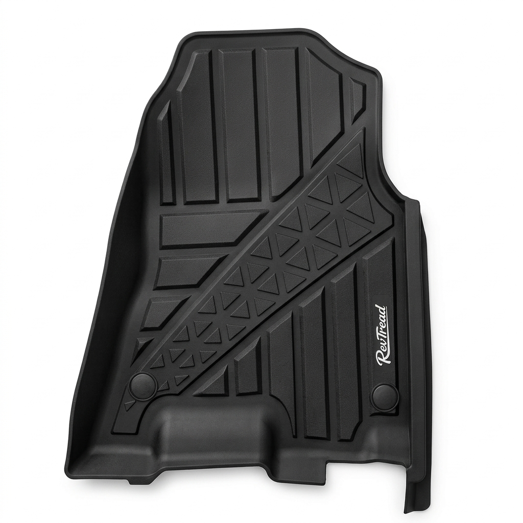 RevTread Ram 1500 passenger-side front floor mat on white background