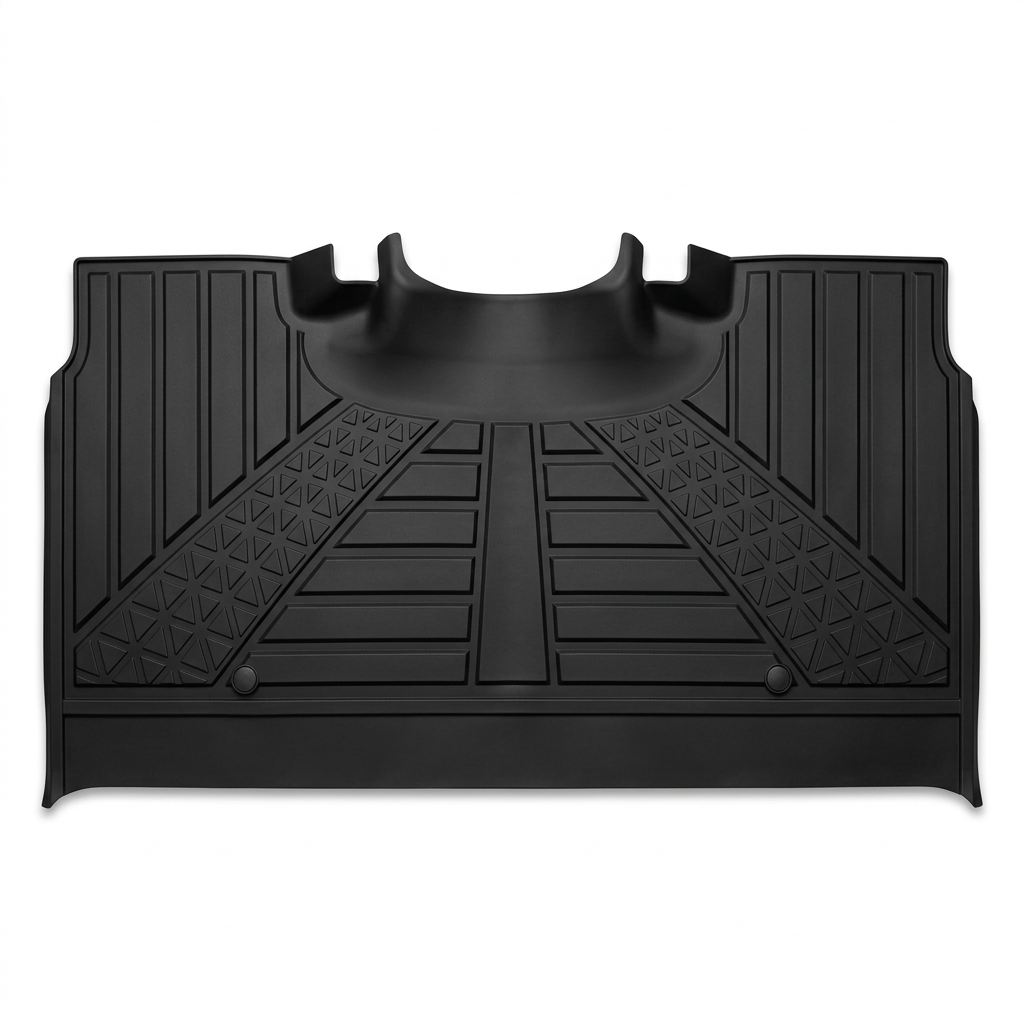 RevTread Ram 1500 Crew Cab rear floor mat on white background